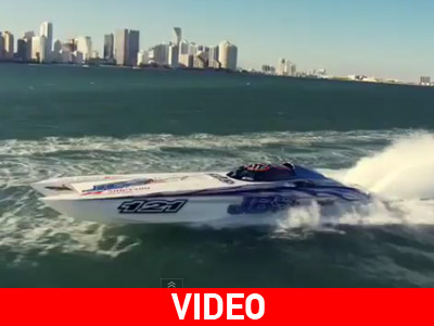 Κολάσιμο… σκάφος «πετάει» στο νερό